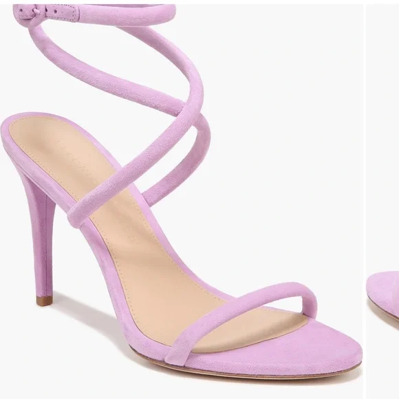 New! VERONICA BEARD MARCELINE purple Suede Crisscross ankle wrap strappy Sandals - Picture 10 of 16